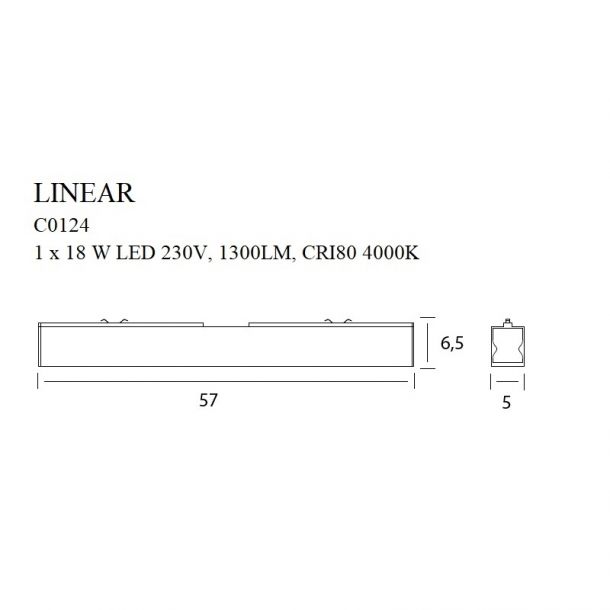 Стельовий світильник Linear 18W Black (118866016) в интернет-магазине