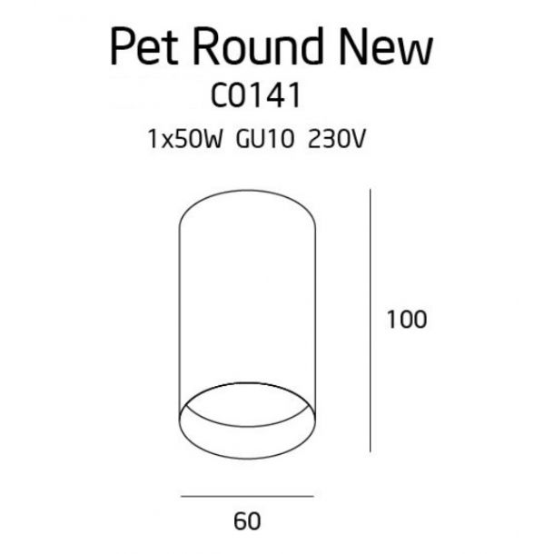 Потолочный светильник PET ROUND NEW Black (118865437) с доставкой