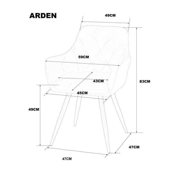 Поворотный стул ARDEN Серый (1821489753) недорого