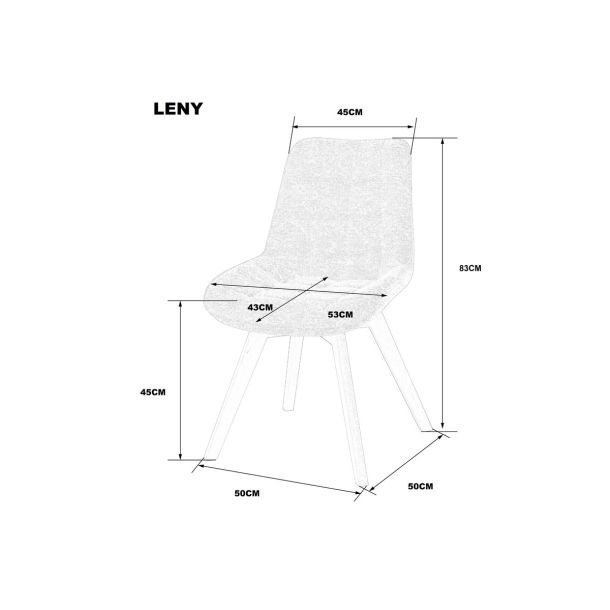 Поворотный стул LENY Серый (1821489851) недорого