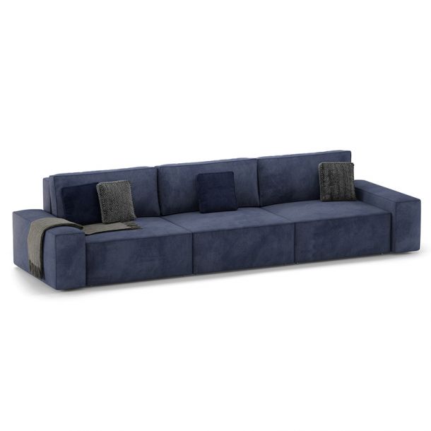 Прямой диван Loft Синий (114742321) в Киеве