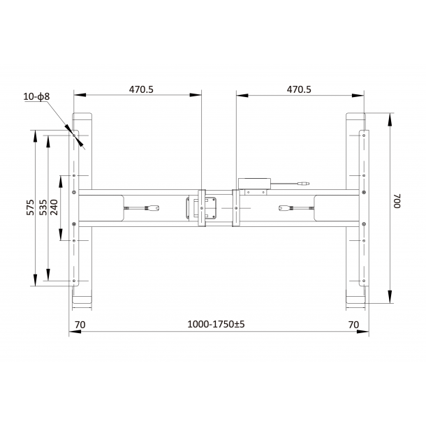 Регульована опора для столу ADAPWORK SmartDesk 2 Чорний (106936104) купить