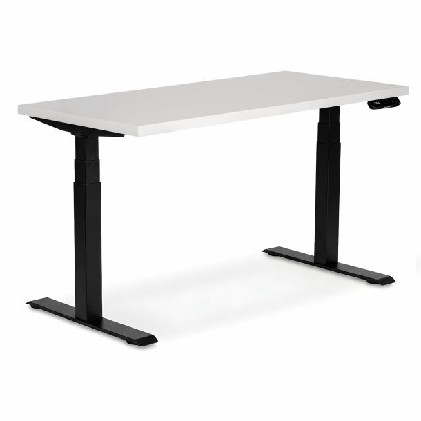 Регульований стіл ADAPWORK  Smart 2 Motor Pro AdapDesk 136х66 36мм Crystal White, Space Black (1061489124) фото