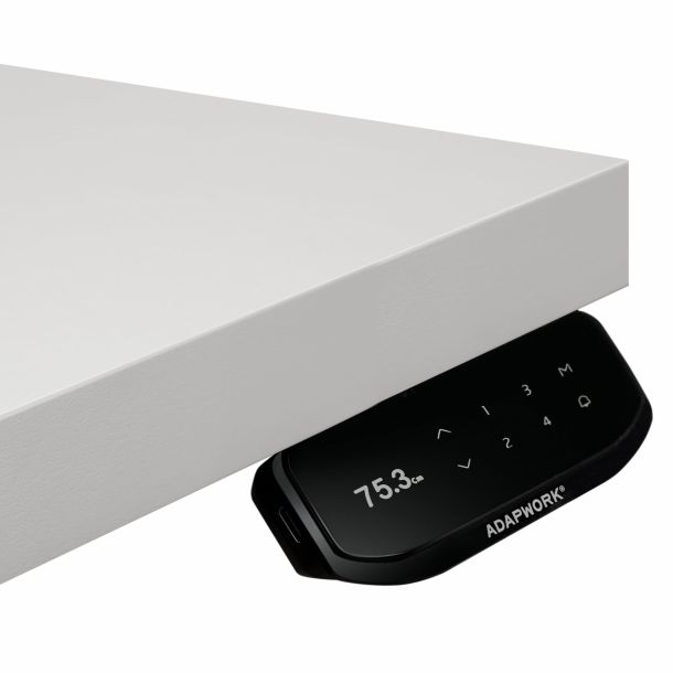 Регульований стіл ADAPWORK  Smart 2 Motor Pro AdapDesk 136х66 36мм Crystal White, Space Black (1061489124) недорого