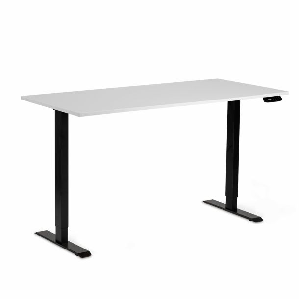 Регульований стіл ADAPWORK Smart 1 Motor AdapDesk 138х68 18мм Crystal White, Space Black (1061488882) цена