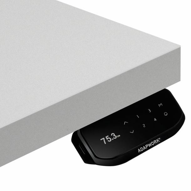 Регульований стіл ADAPWORK Smart 4L 2 Motor AdapDesk 136х66 36 мм Crystal White, Space Black (1061489109) недорого