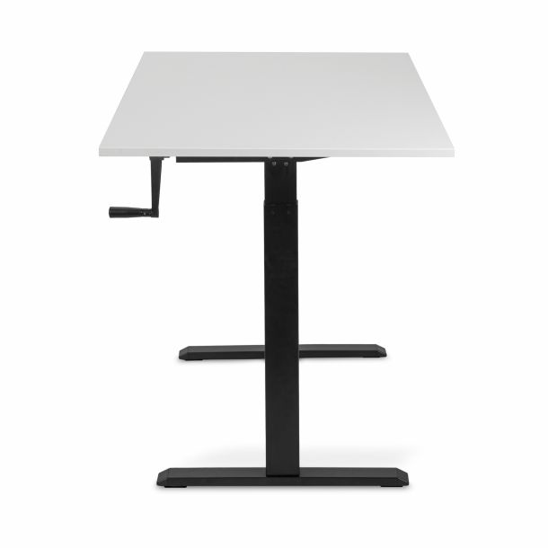 Регулируемый стол ADAPWORK Smart Manual AdapDesk 138х68 18мм Crystal White, Space Black (1061489139) недорого