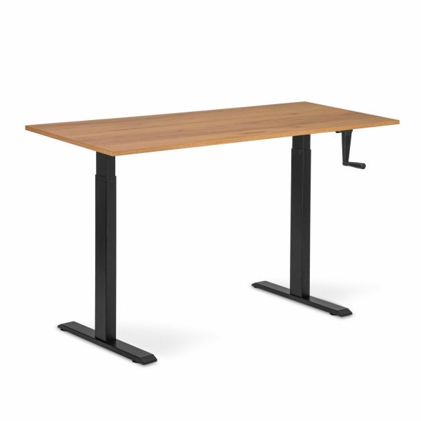 Регулируемый стол ADAPWORK Smart Manual AdapDesk 138х68 18мм Golden Wood, Space Black (1061489143) в интернет-магазине