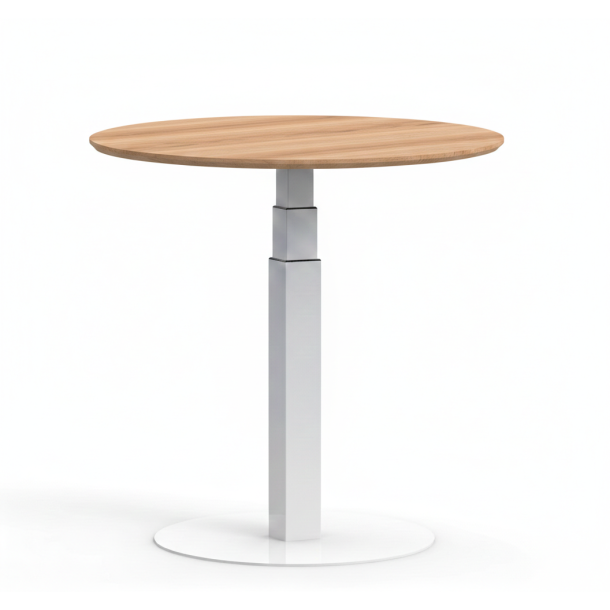 Регульований стіл ADAPWORK SmartDesk 1 Round D60 Дуб Аппалачі, Білий (1061483415) недорого