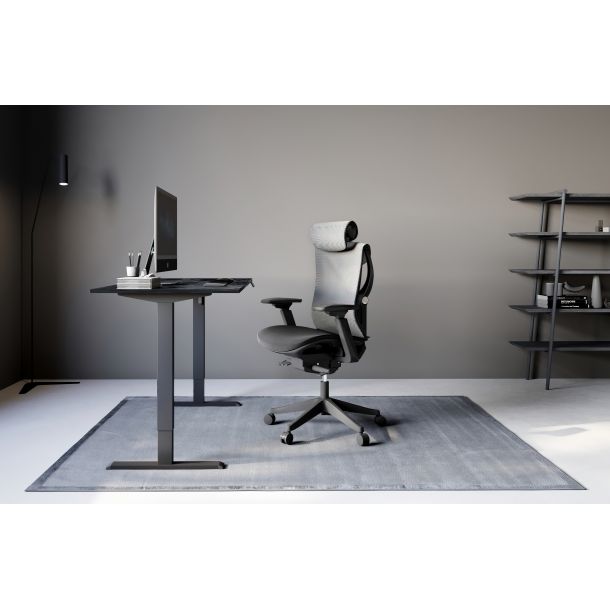 Регульований стіл ADAPWORK SmartDesk 18мм 136х66 Чорний бетон, Чорний (106735889) фото