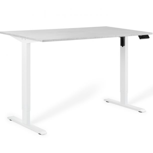 Регульований стіл ADAPWORK SmartDesk 18мм 136х66 Сірий бетон, Білий (106735883) недорого