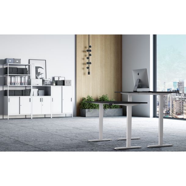 Регулируемый стол ADAPWORK SmartDesk 18мм 136х66 Черный, Белый (106735882) в Украине