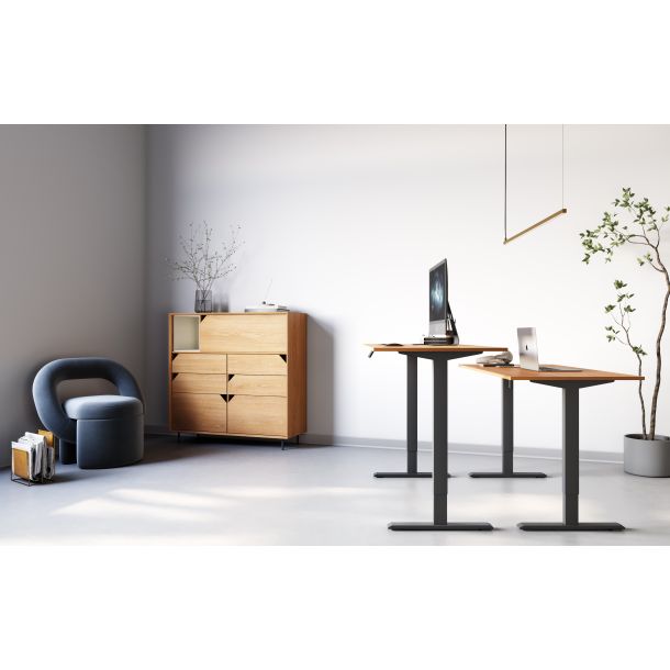 Регульований стіл ADAPWORK SmartDesk 18мм 136х66 Дуб Аппалачі, Чорний (106735890) дешево