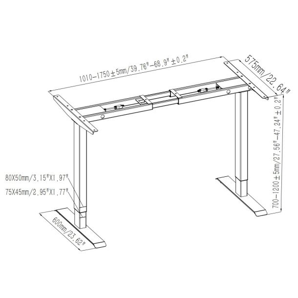 Регулируемый стол ADAPWORK SmartDesk 2 18мм 136х66 Дуб Аппалачи, Черный (106936693) в Киеве