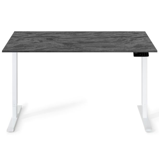 Регульований стіл ADAPWORK SmartDesk One Base 18мм 136х66 Чорний бетон, Білий (1061470010) с доставкой
