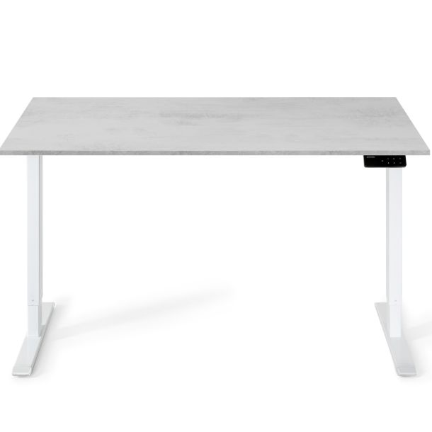 Регульований стіл ADAPWORK SmartDesk One Base 18мм 136х66 Сірий бетон, Білий (1061470009) фото