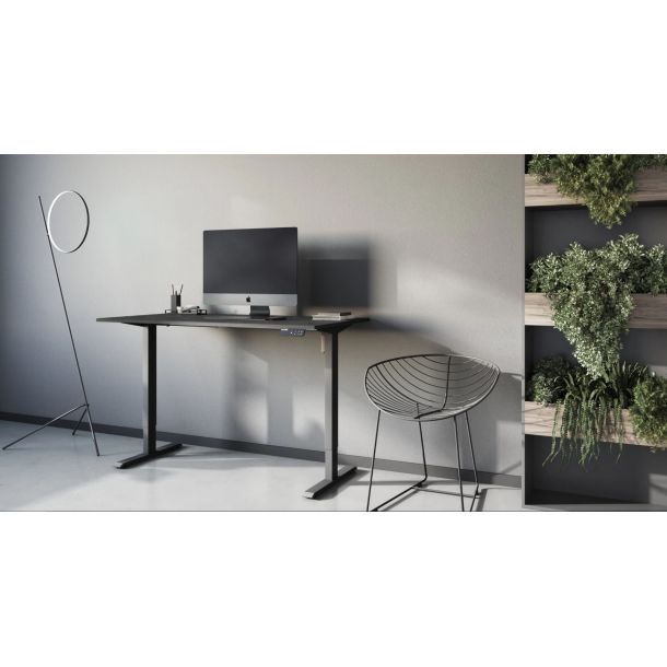 Регулируемый стол ADAPWORK SmartDesk One Base 18мм 136х66 Черный бетон, Черный (1061470015) в интернет-магазине