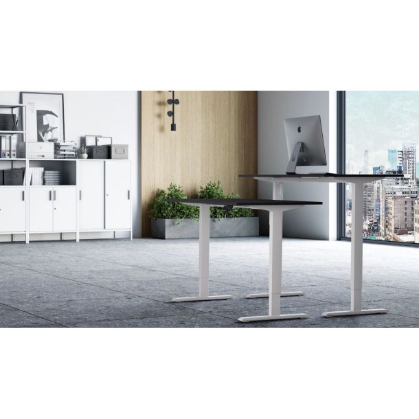 Регульований стіл ADAPWORK Smart 1 Motor AdapDesk 138х68 18мм Deep Black, Snow White (1061488885) с доставкой