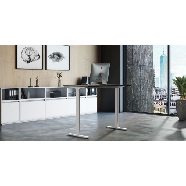 Регулируемый стол ADAPWORK Smart 1 Motor AdapDesk 138х68 18мм Carbon Black, Snow White (1061488886) недорого