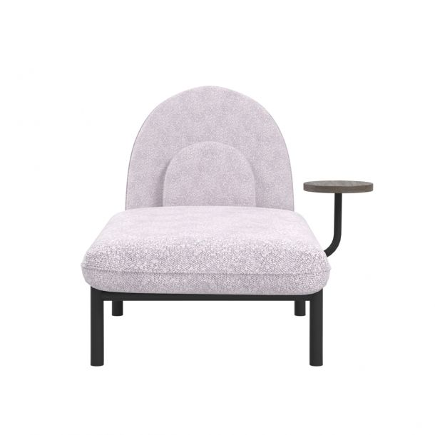 Шезлонг со столиком Soft Lounge Boucle Pink, Натуральный (1561025591) в Украине
