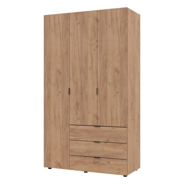 Шкаф Гелар 3 ДСП 116,2х49,5х203,4 Дуб Крафт золотой (1271470558) kupistul