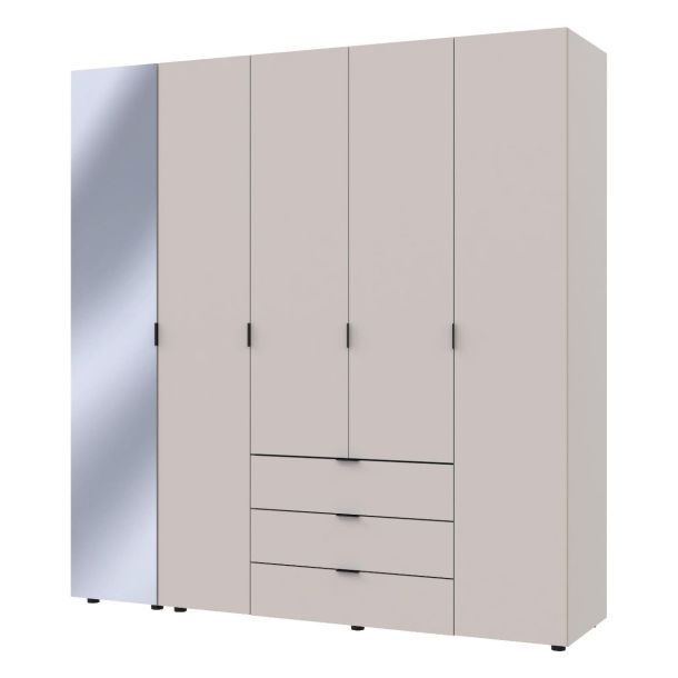 Шафа Гелар 4 ДСП / 1 дзеркало 194х49.5х203.4 Кашемір (1271380183) kupistul