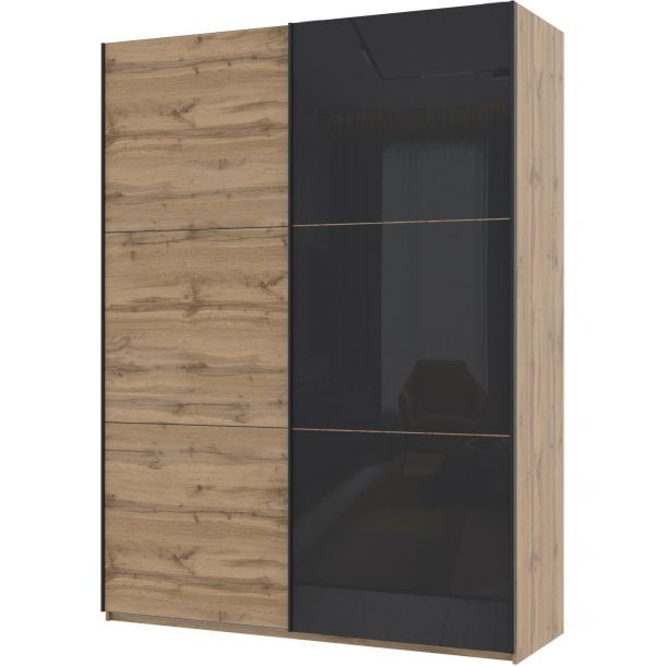 Шкаф купе G-Caiser 1 ДСП / 1 стекло / 3 части 180х60х240 Дуб тахо, Дуб тахо (127847154) дешево