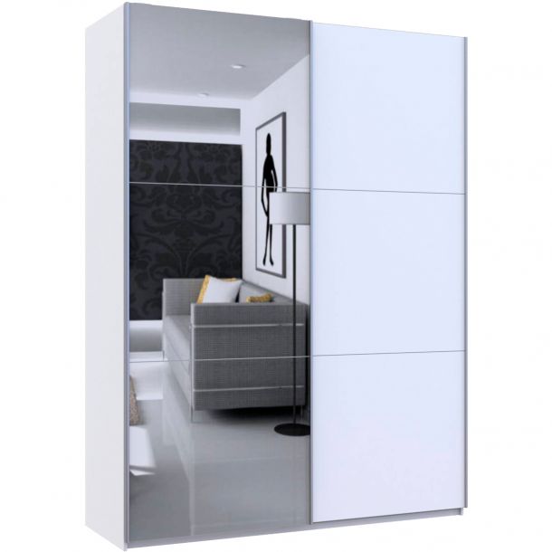 Шкаф купе G-Caiser 1 ДСП / 1 зеркало 180х60х240 Белый, Белый (127847995) с доставкой
