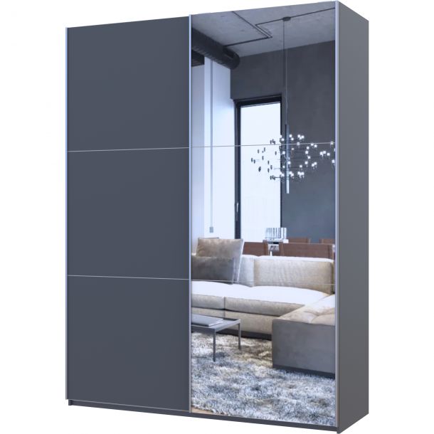 Шафа купе G-Caiser 1 ДСП / 1 дзеркало 180х60х240 Графіт, Графіт (1271175569) в Украине