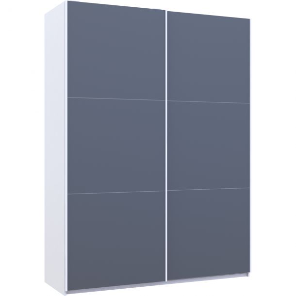 Шкаф купе G-Caiser 2 ДСП / 3 части 160х60х240 Белый, Графит (1271175571) в Украине