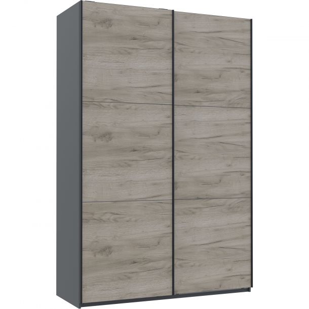 Шкаф купе G-Caiser 2 ДСП / 3 части 160х60х240 Графит, Дуб крафт (127830178) с доставкой