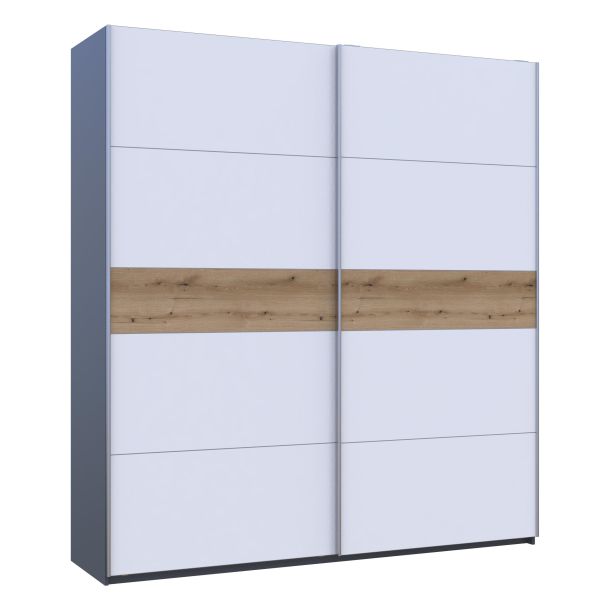 Шкаф купе G-Caiser 2 ДСП /5 частей 220х60х240 Дуб Эвок, Графит, Белый (1271380908) в Киеве