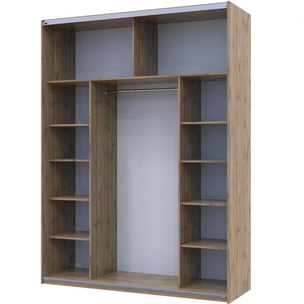 Шкаф купе G-Caiser 2 Стекла / 3 части 180х60х240 Дуб тахо (127847393) в Украине