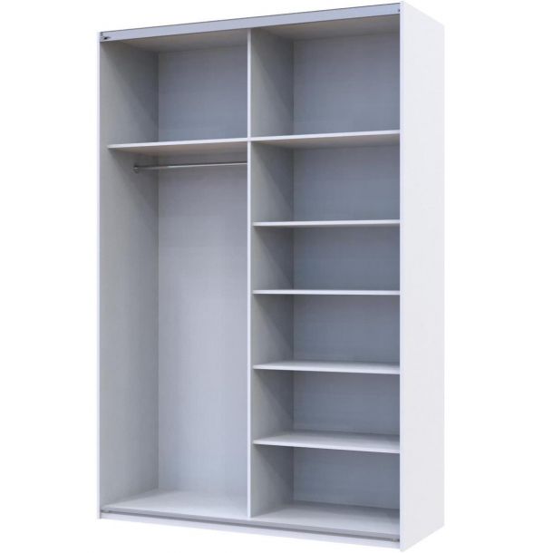 Шкаф купе G-Caiser 2 Зеркала / 3 части 160х60х240 Белый (127847217) в интернет-магазине