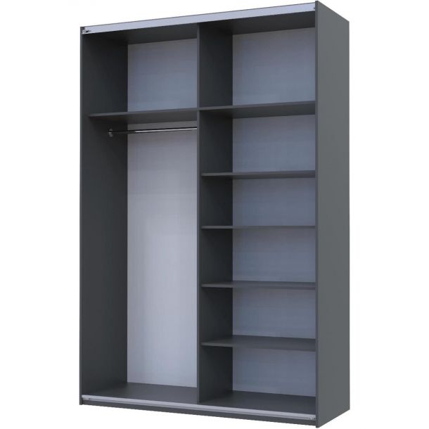 Шкаф купе G-Caiser 2 Зеркала / 3 части 160х60х240 Графит (127847218) в Украине