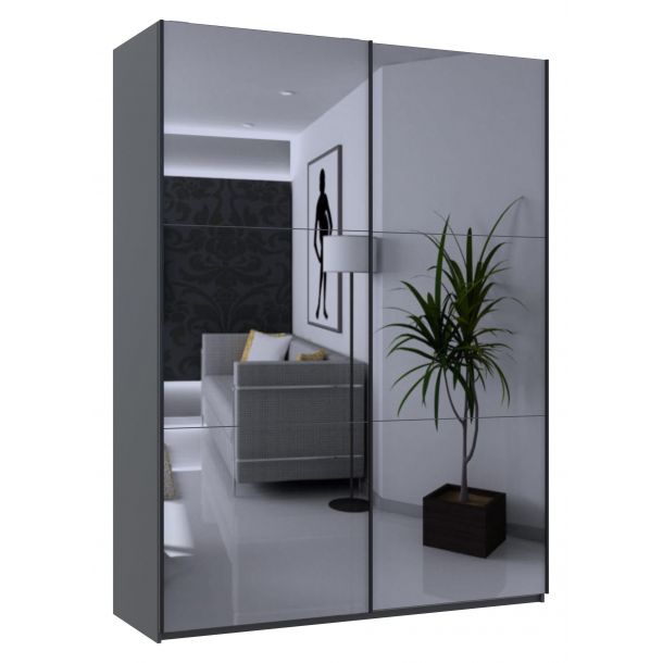 Шкаф купе G-Caiser 2 Зеркала 180х60х240 Графит (127830154) дешево