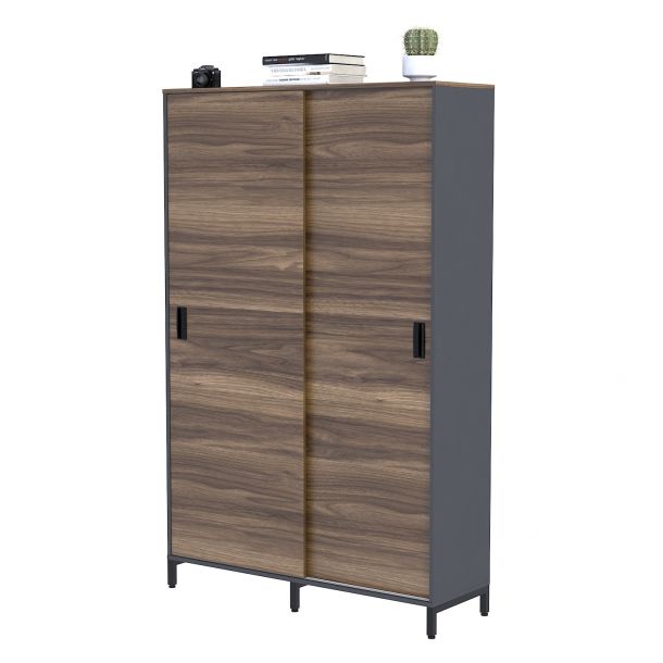 Шафа LS-120x190 Антрацит, Горіх Модена (59732199) с доставкой