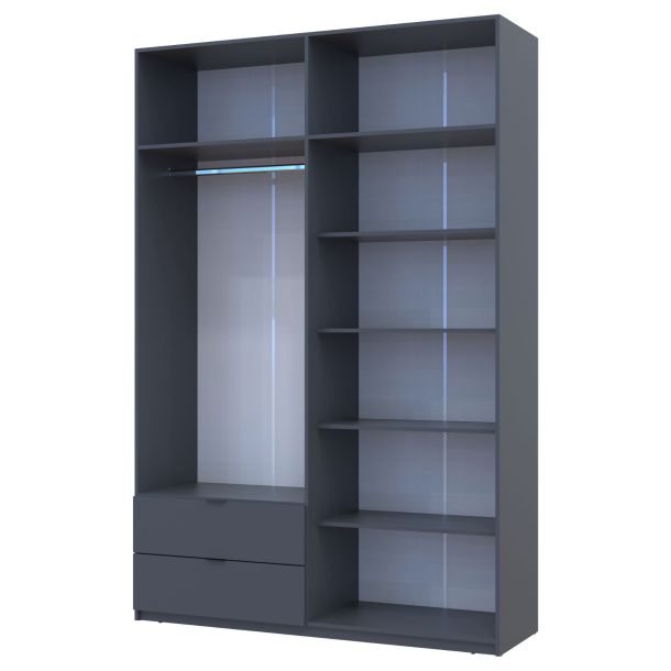 Шафа Лукас 160х50х240 Графіт (127852245) купить