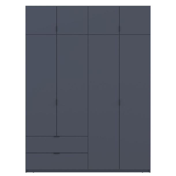 Шкаф Лукас 180х50х240 Графит (127852247) kupistul