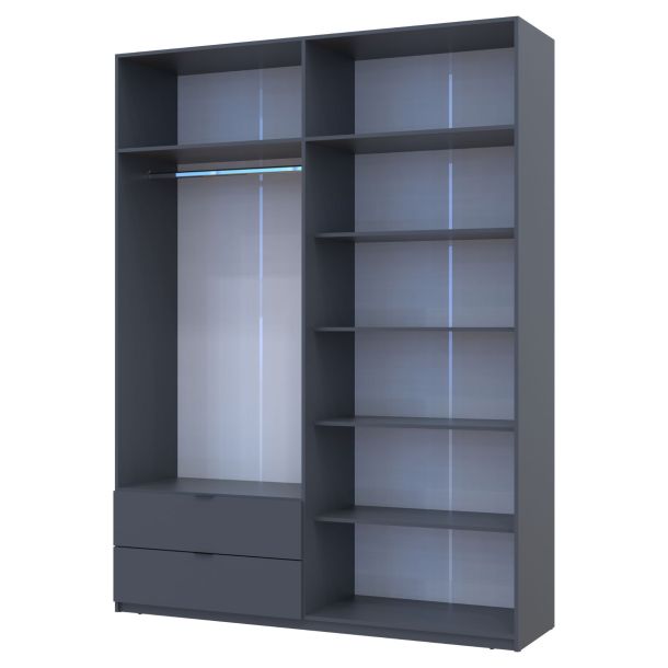 Шкаф Лукас 180х50х240 Графит (127852247) купить