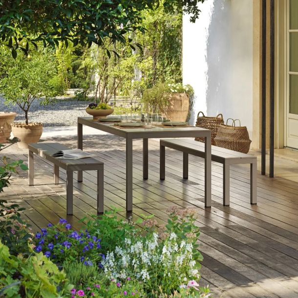 Лавка Rio Bench Alu Tortora (131489395) цена