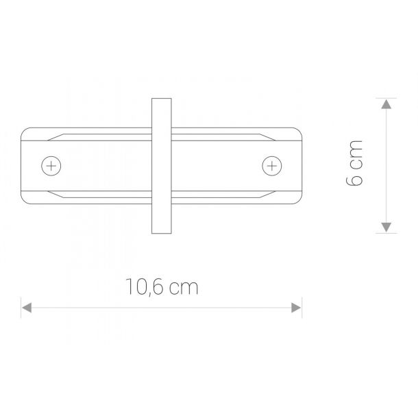 Соединитель Profile recessed straight Черный (109986770) с доставкой