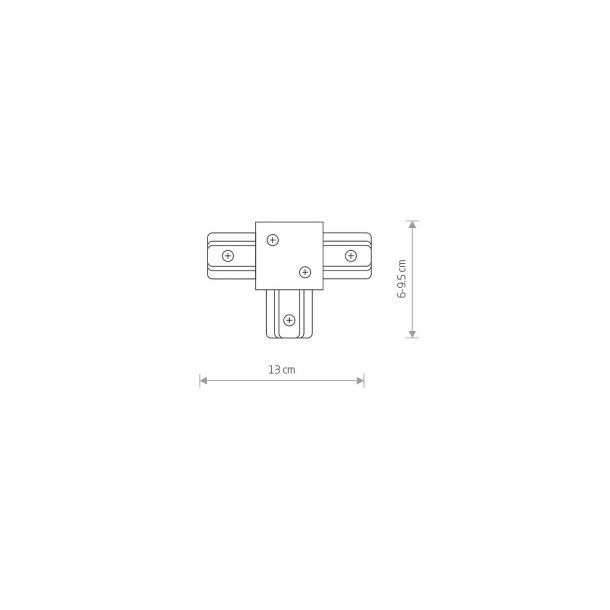 Соединитель Profile recessed t-connector IP20 Белый (109986941) с доставкой