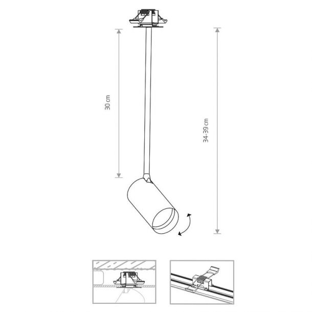 Спот Mono Surface long М Белый, Белый (109732070) в Киеве