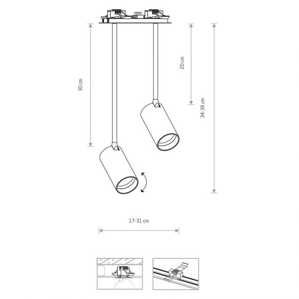 Спот Mono Surface long ІІ Белый, Золотой (109732081) с доставкой