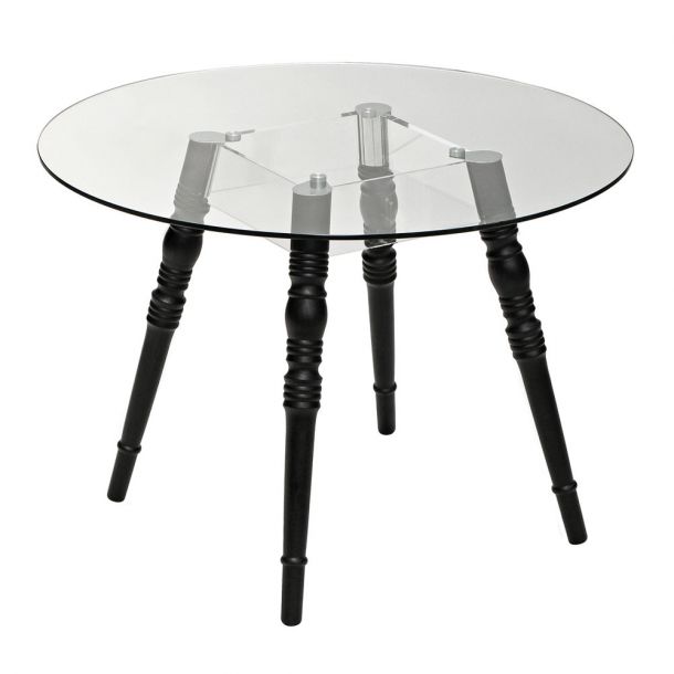 Стіл Barocco D100 Black, Transparent Neutral (46382300) недорого