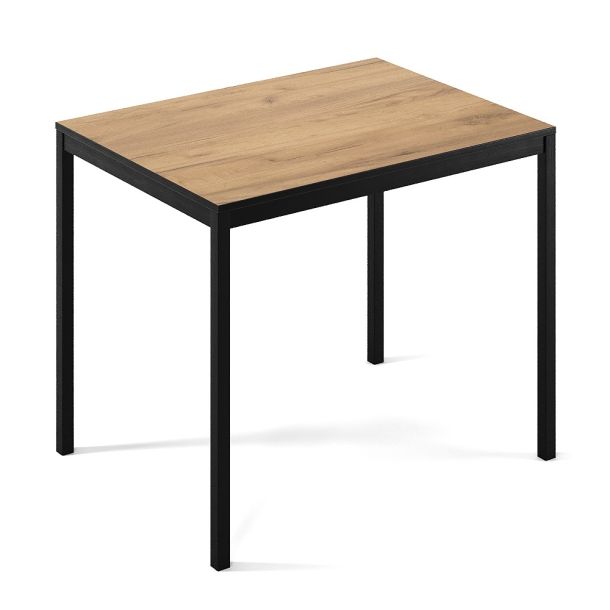 Стіл Brevity Loft Mid 90х67 ДСП Дуб крафт золотий, Чорний (931380283) недорого