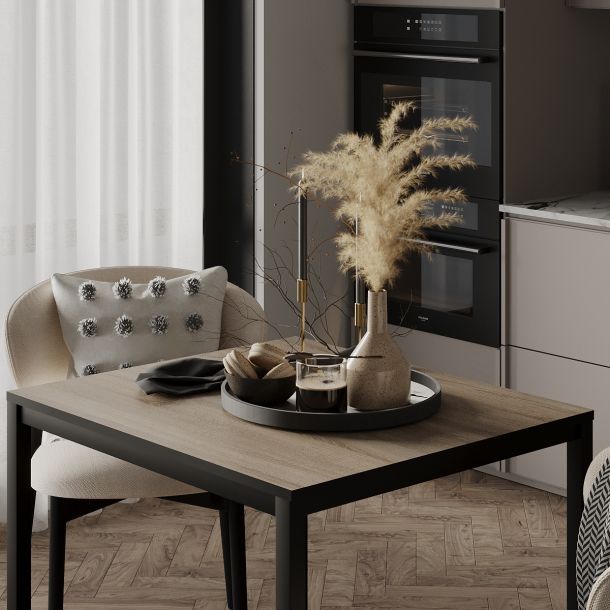 Стіл Brevity Loft Mini 67х67 ДСП Дуб вінтаж оксид, Чорний (931380278) в Украине