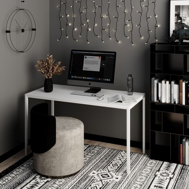 Стол Brevity Loft Standart 140х67 ДСП Белый, Белый (931380295) в Киеве