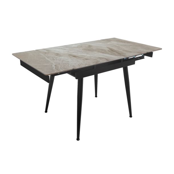 Стол Connor 90х75 Italy grey Glossy, Черный (1011489647) в Украине